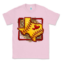 Bubblegum Pink leopard softball texas map Classic Tee - Jasminsmagicworld