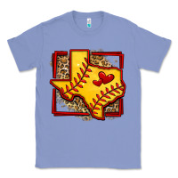 Colony Blue leopard softball texas map Classic Tee - Jasminsmagicworld