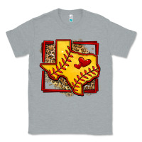 Heather Grey leopard softball texas map Classic Tee - Jasminsmagicworld