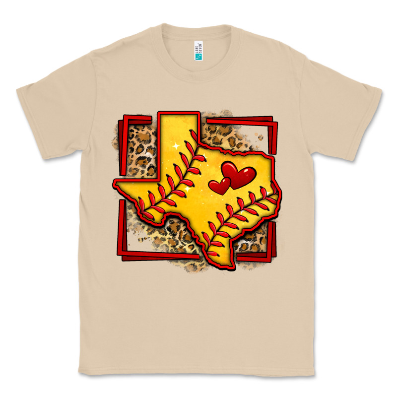 Leopard Softball Texas Map Classic Tee by Jasminsmagicworld | Teevron