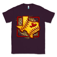Plum leopard softball texas map Classic Tee - Jasminsmagicworld