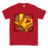 Red leopard softball texas map Classic Tee - Jasminsmagicworld