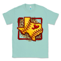 Seafoam leopard softball texas map Classic Tee - Jasminsmagicworld