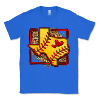 True Royal leopard softball texas map Classic Tee - Jasminsmagicworld