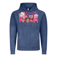 Vintage Denim pink christmas coffee cups Vintage Hoodie - texasbilliewilder