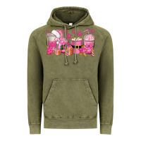 Pink Christmas Coffee Cups Vintage Hoodie | Teevron