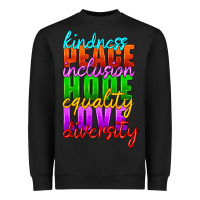 Black kindness peace inclusion hope equality love diversity Heavyweight Sweatshirt - HRA Design Shop