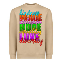 Mushroom kindness peace inclusion hope equality love diversity Heavyweight Sweatshirt - HRA Design Shop