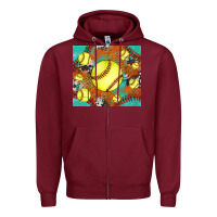 Burgundy softball cowhide turquoise glitter tumbler Zipper Hoodie - Jasminsmagicworld