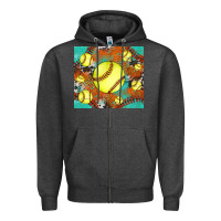 Charcoal Heather softball cowhide turquoise glitter tumbler Zipper Hoodie - Jasminsmagicworld