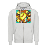 Dove Grey softball cowhide turquoise glitter tumbler Zipper Hoodie - Jasminsmagicworld
