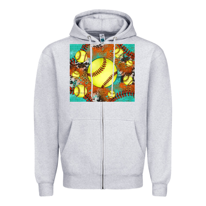 Softball Cowhide Turquoise Glitter Tumbler Zipper Hoodie by Jasminsmagicworld | Teevron