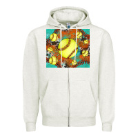 Oatmeal Heather softball cowhide turquoise glitter tumbler Zipper Hoodie - Jasminsmagicworld