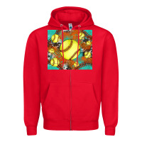Red softball cowhide turquoise glitter tumbler Zipper Hoodie - Jasminsmagicworld