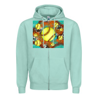 Seafoam softball cowhide turquoise glitter tumbler Zipper Hoodie - Jasminsmagicworld
