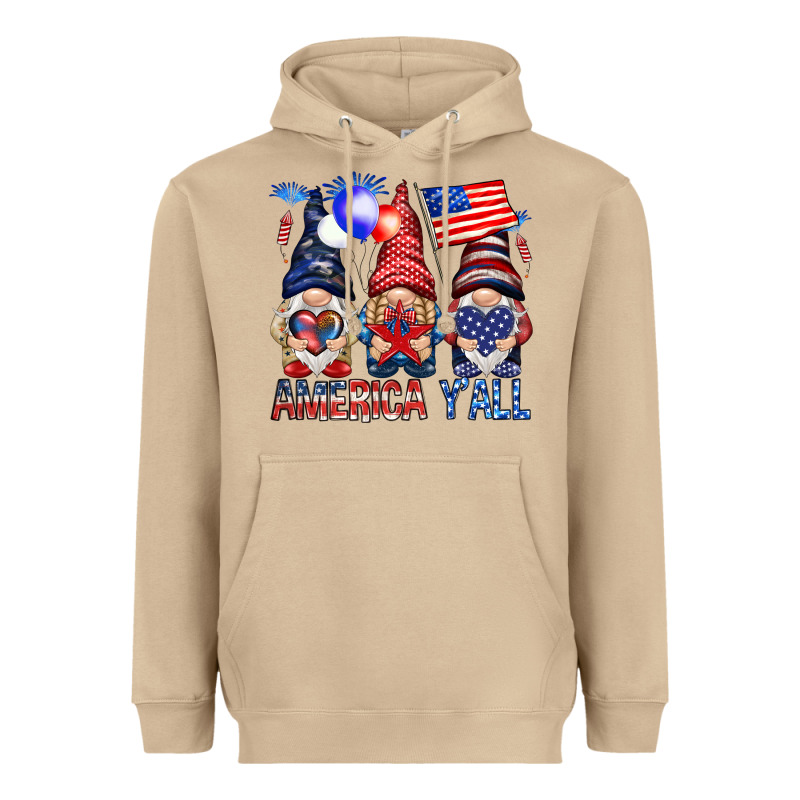 America Yall Heavyweight Hoodie by NancyCooperArtShop | Teevron