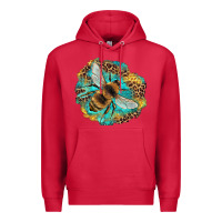 Cardinal leopard honeycomb with bee Premium Hoodie - Artiststas