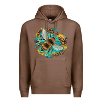 Chestnut leopard honeycomb with bee Premium Hoodie - Artiststas