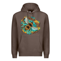 Coffee leopard honeycomb with bee Premium Hoodie - Artiststas