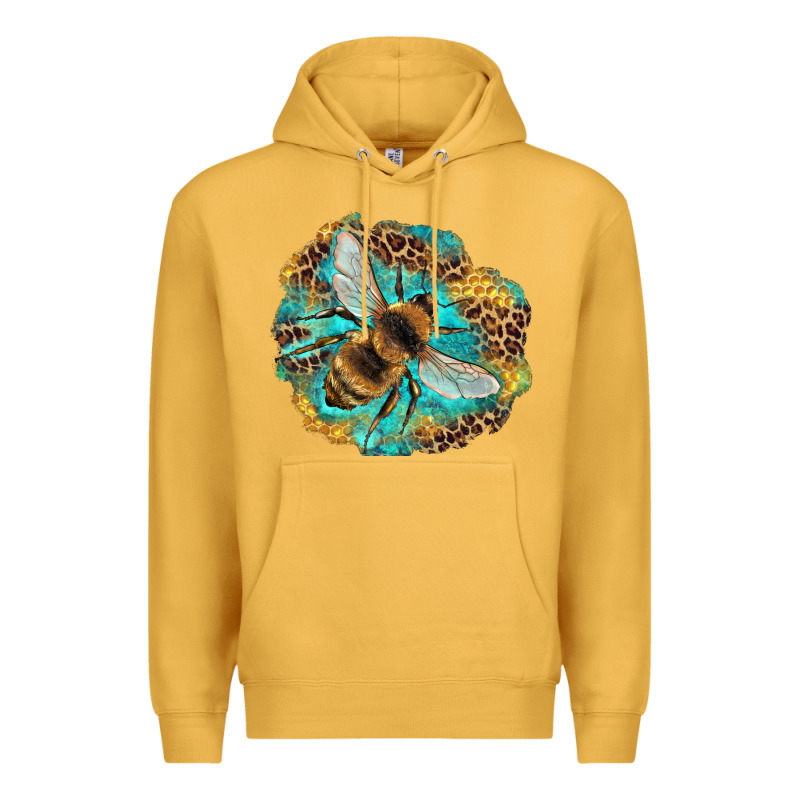 Leopard Honeycomb With Bee Premium Hoodie by Artiststas | Teevron