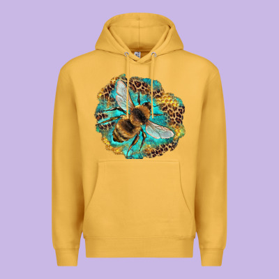 Leopard Honeycomb With Bee Premium Hoodie Designed By Artiststas