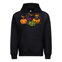 Black Black cat and pumpkin Urban Hoodie - NancyCooperArtShop