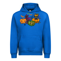Cobalt Black cat and pumpkin Urban Hoodie - NancyCooperArtShop