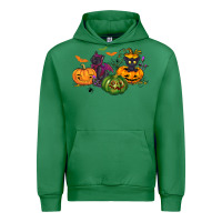 Emerald Black cat and pumpkin Urban Hoodie - NancyCooperArtShop