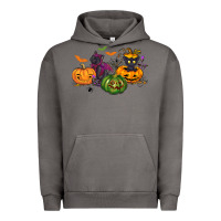 Pigment Tornado Black cat and pumpkin Urban Hoodie - NancyCooperArtShop