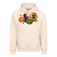 Sandshell Black cat and pumpkin Urban Hoodie - NancyCooperArtShop