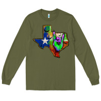 Army Green texas map halloween Long Sleeve Tee - JahusDesignShop