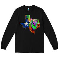 Black texas map halloween Long Sleeve Tee - JahusDesignShop