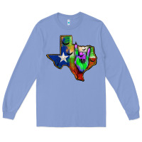 Colony Blue texas map halloween Long Sleeve Tee - JahusDesignShop