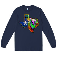 Navy texas map halloween Long Sleeve Tee - JahusDesignShop