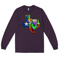 Plum texas map halloween Long Sleeve Tee - JahusDesignShop