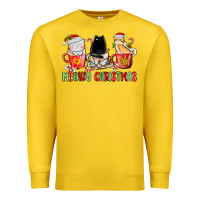 Lemon meowy christmas cats coffee cups Premium Sweatshirt - MaliasSmallBusiness