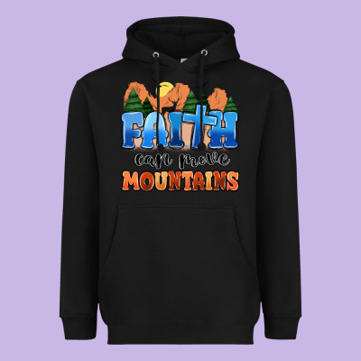 Faith Can Move Mountains Heavyweight Hoodie Designed By Maliassmallbusiness