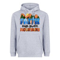 Heather Grey faith can move mountains Heavyweight Hoodie - MaliasSmallBusiness
