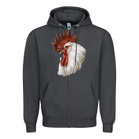 Smoke Leghorn Rooster Head Zipper Hoodie - LillyAllenDesigns