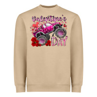 Mushroom valentines day monster truck Heavyweight Sweatshirt - RacoonDesign