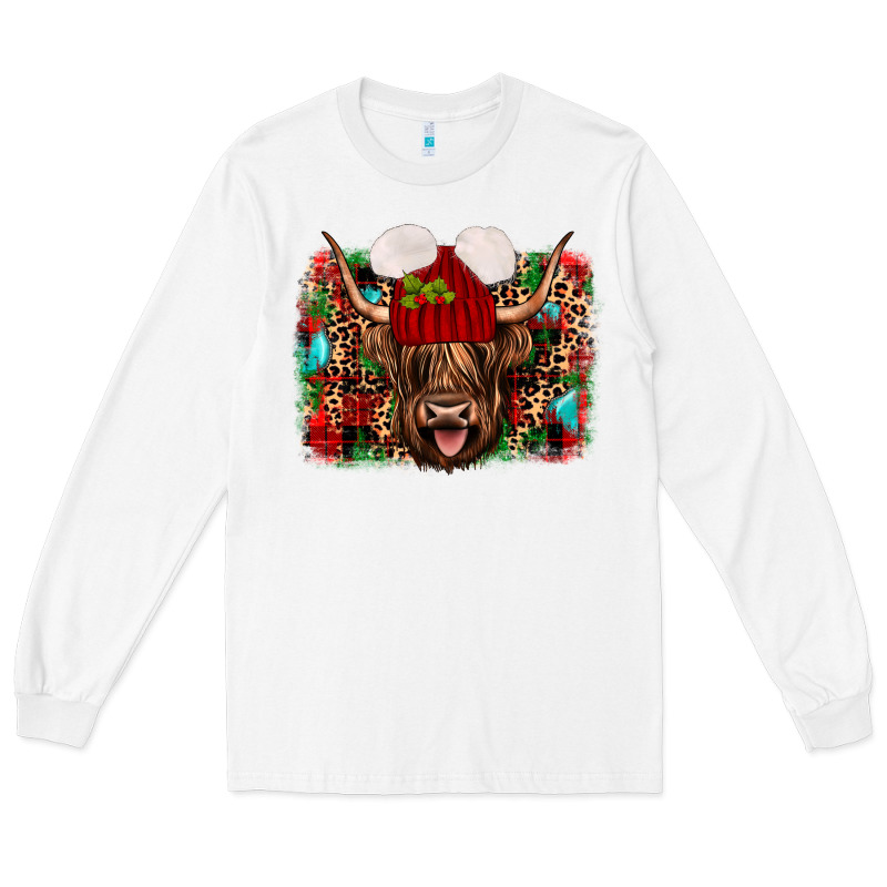Highland Cow Christmas Long Sleeve Tee by JahusDesignShop | Teevron