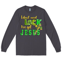 Smoke i dont need luck i have got jesus Long Sleeve Tee - AdoDesignShop