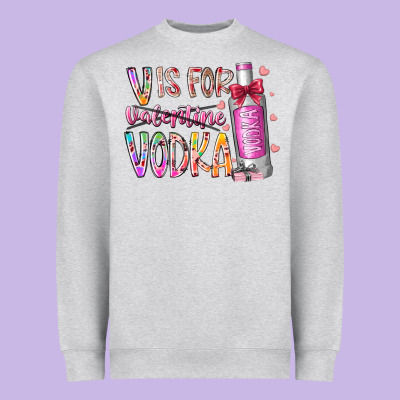 Vis For Valentine Vodka Heavyweight Sweatshirt Designed By Racoondesign