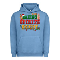 Pigment Pebble Blue Baking spirits bright Urban Hoodie - NancyCooperArtShop