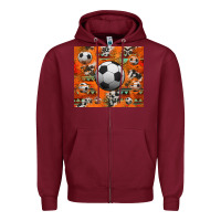 Burgundy soccer aztec glitter tumbler Zipper Hoodie - Jasminsmagicworld