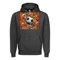 Charcoal Heather soccer aztec glitter tumbler Zipper Hoodie - Jasminsmagicworld
