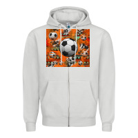 Dove Grey soccer aztec glitter tumbler Zipper Hoodie - Jasminsmagicworld