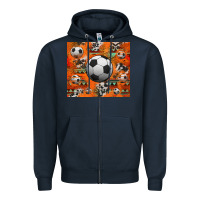 Navy soccer aztec glitter tumbler Zipper Hoodie - Jasminsmagicworld