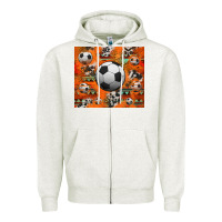 Oatmeal Heather soccer aztec glitter tumbler Zipper Hoodie - Jasminsmagicworld