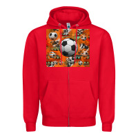 Red soccer aztec glitter tumbler Zipper Hoodie - Jasminsmagicworld